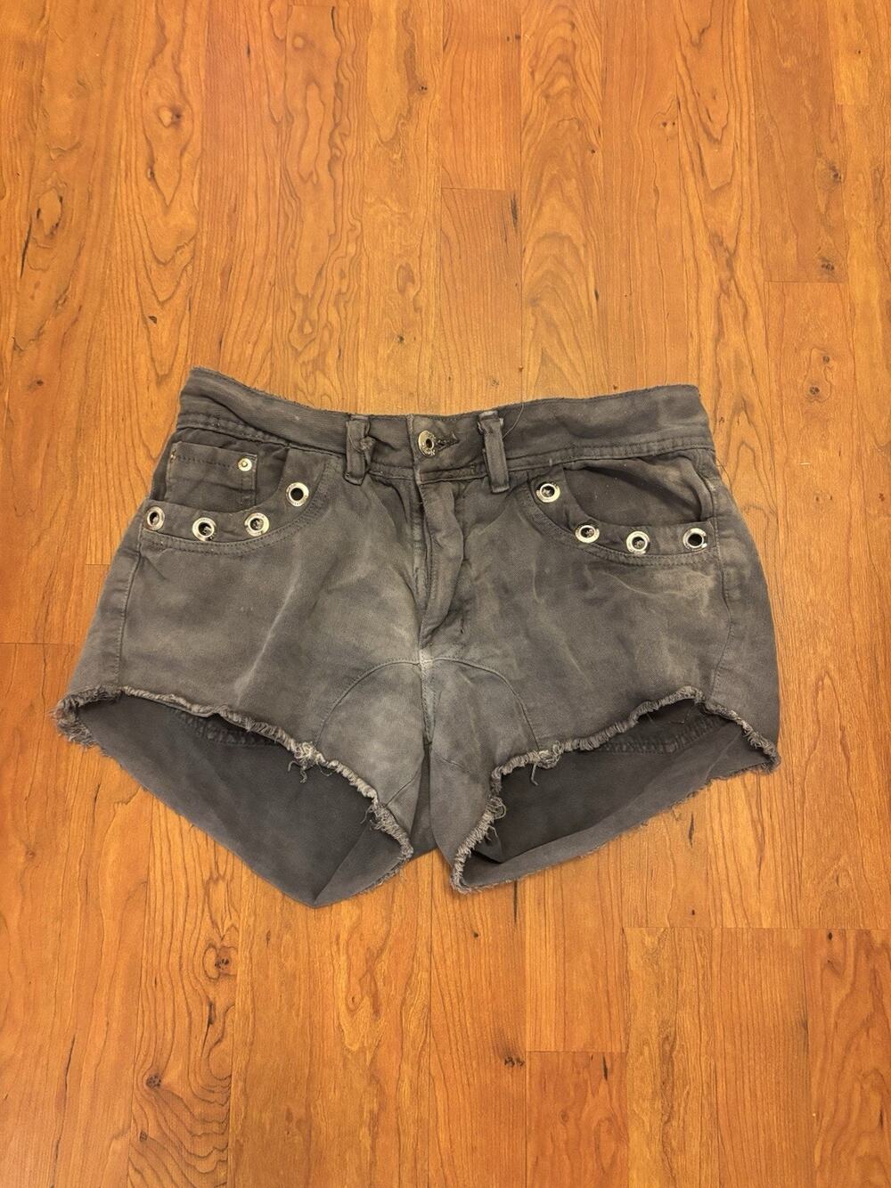 ACR fashion Vintage Y2K Gray Alternative Mini Shorts Womens Size 42